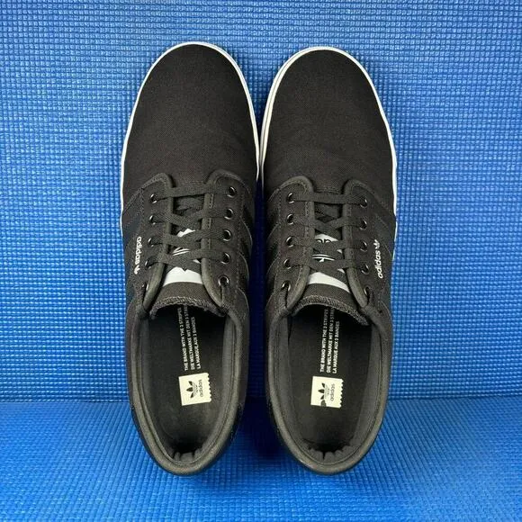 🔴 ADIDAS SEELEY XT Men`s Size 12 Black White Skateboarding Shoes C77589