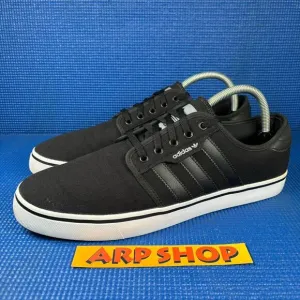 🔴 ADIDAS SEELEY XT Men`s Size 12 Black White Skateboarding Shoes C77589