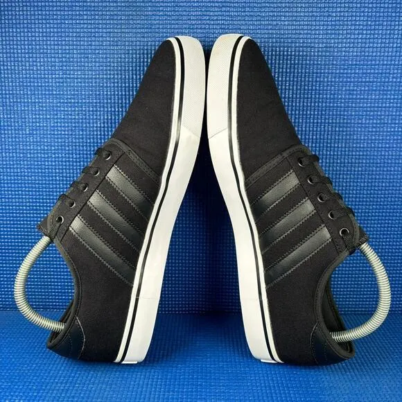🔴 ADIDAS SEELEY XT Men`s Size 12 Black White Skateboarding Shoes C77589