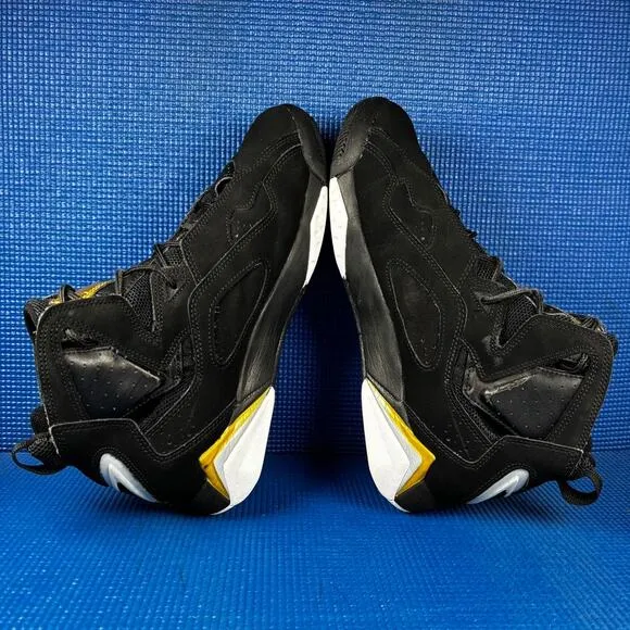 🔴 AIR JORDAN TRUE FLIGHT Men`s Size 8.5 Black Gold Basketball Shoes 342964-070