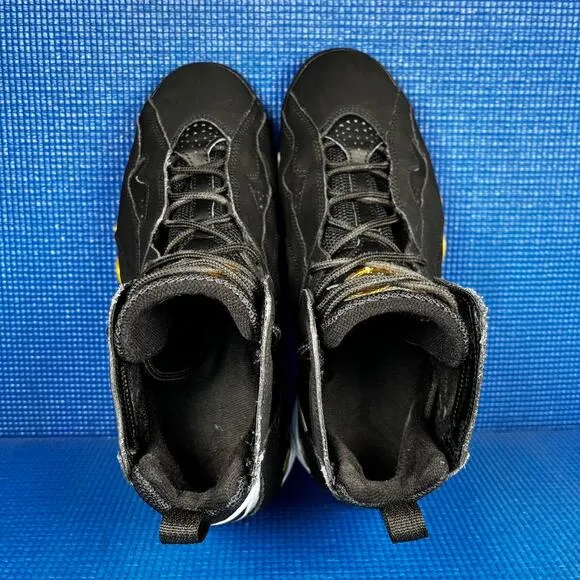🔴 AIR JORDAN TRUE FLIGHT Men`s Size 8.5 Black Gold Basketball Shoes 342964-070