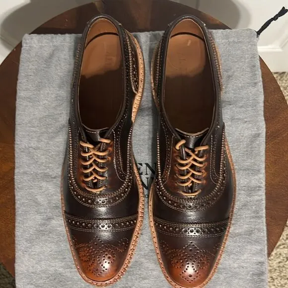 🔥🔥 ALLEN EDMONDS Strandmok Cap-toe Oxford Dainite Rubber Sole 9.5B - PERFECT