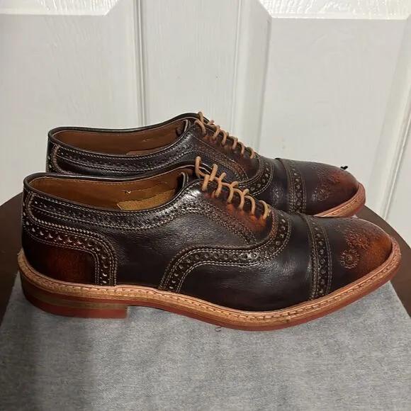 🔥🔥 ALLEN EDMONDS Strandmok Cap-toe Oxford Dainite Rubber Sole 9.5B - PERFECT