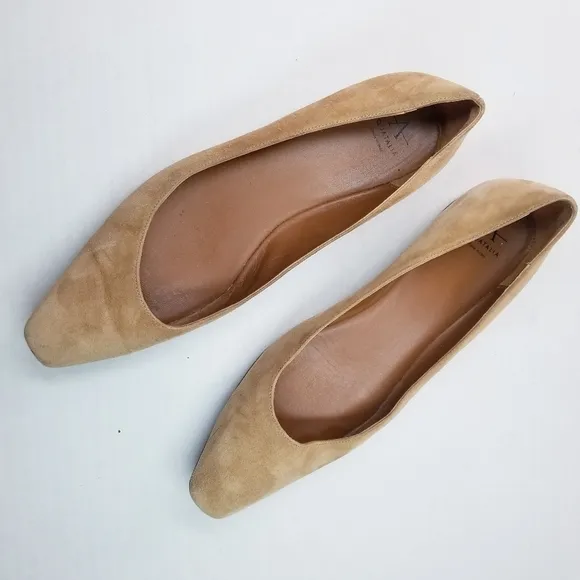 🌸 Aquatalia | Marcella Suede Tan Flat Shoes 7