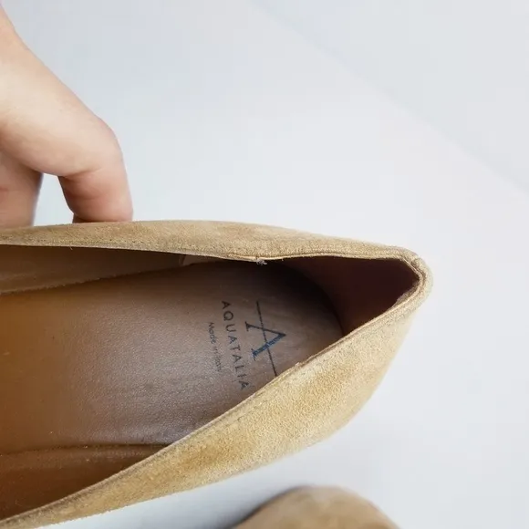 🌸 Aquatalia | Marcella Suede Tan Flat Shoes 7