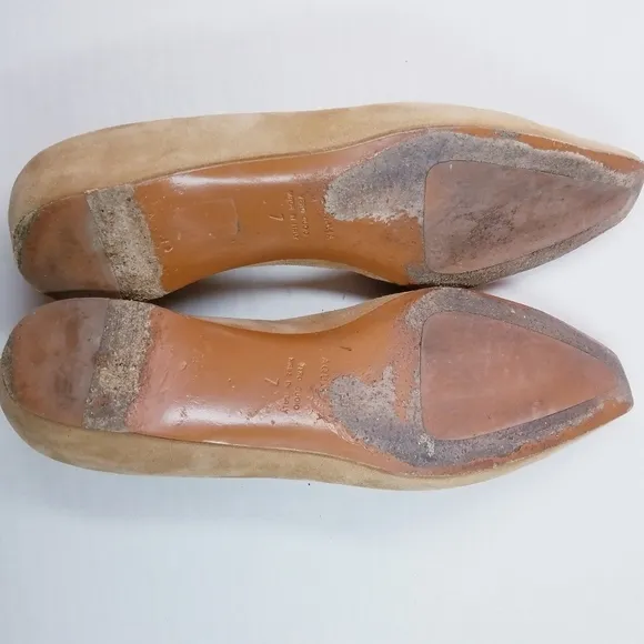 🌸 Aquatalia | Marcella Suede Tan Flat Shoes 7