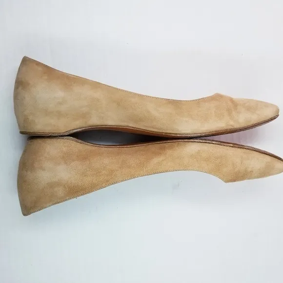 🌸 Aquatalia | Marcella Suede Tan Flat Shoes 7