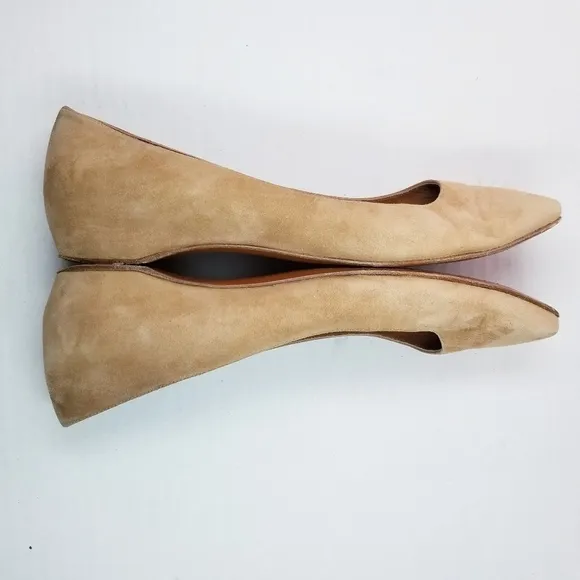 🌸 Aquatalia | Marcella Suede Tan Flat Shoes 7