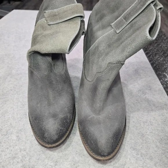 🐢 Bronx Distressed Suede and Leather Ankle Boots Size 40EU 9.5 US