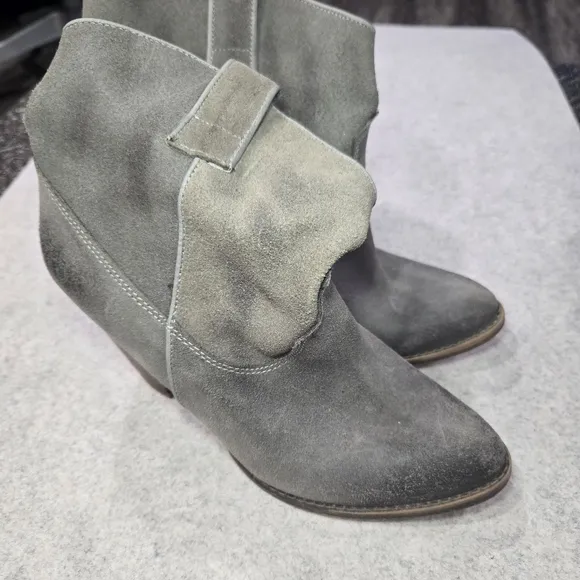🐢 Bronx Distressed Suede and Leather Ankle Boots Size 40EU 9.5 US