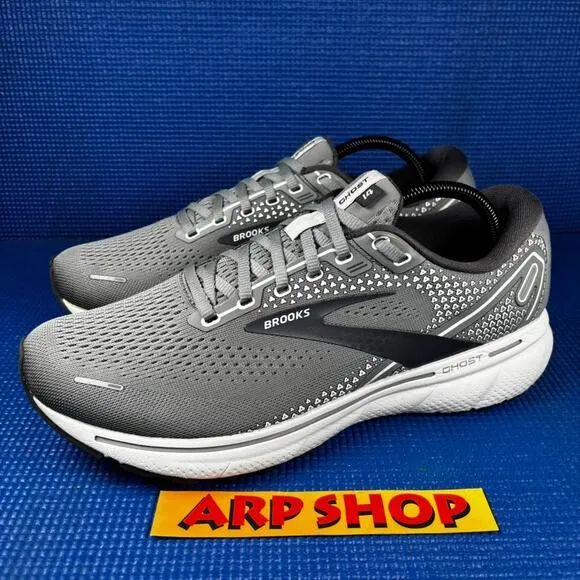 🔴 BROOKS GHOST 14 Men`s Size 10 Grey White Athletic Running Shoes 1103691D067