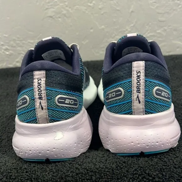 🔥🔥 BROOKS Glycerin GTS 20 Running Shoes Women Size 9 - Peacoat / Ocean - GUC