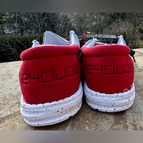 🆕🔖 Hey Dude ✨Wally Sox Funk Shoes ✨ FUNK DARK GREY RED ✨ Size 10✨ NWT!!