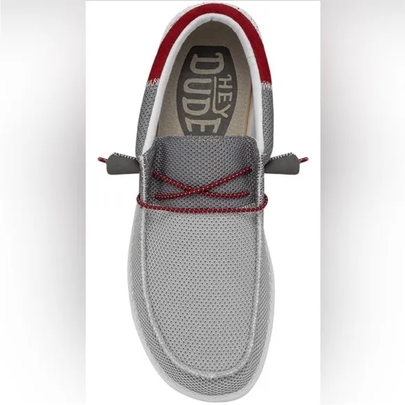 🆕🔖 Hey Dude ✨Wally Sox Funk Shoes ✨ FUNK DARK GREY RED ✨ Size 10✨ NWT!!