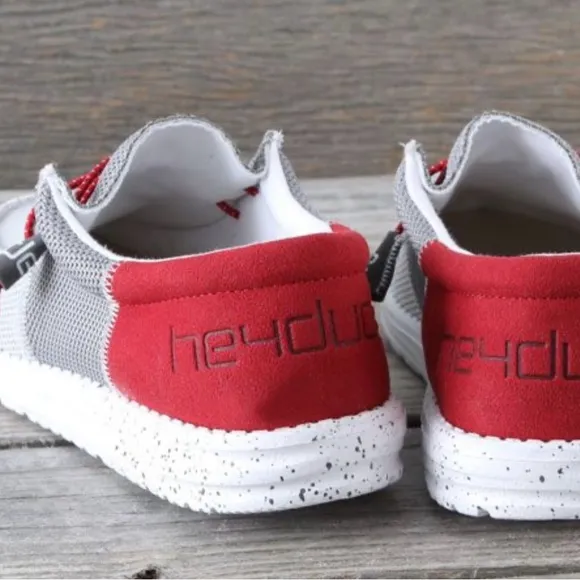 🆕🔖 Hey Dude ✨Wally Sox Funk Shoes ✨ FUNK DARK GREY RED ✨ Size 10✨ NWT!!