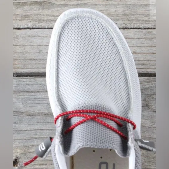 🆕🔖 Hey Dude ✨Wally Sox Funk Shoes ✨ FUNK DARK GREY RED ✨ Size 10✨ NWT!!