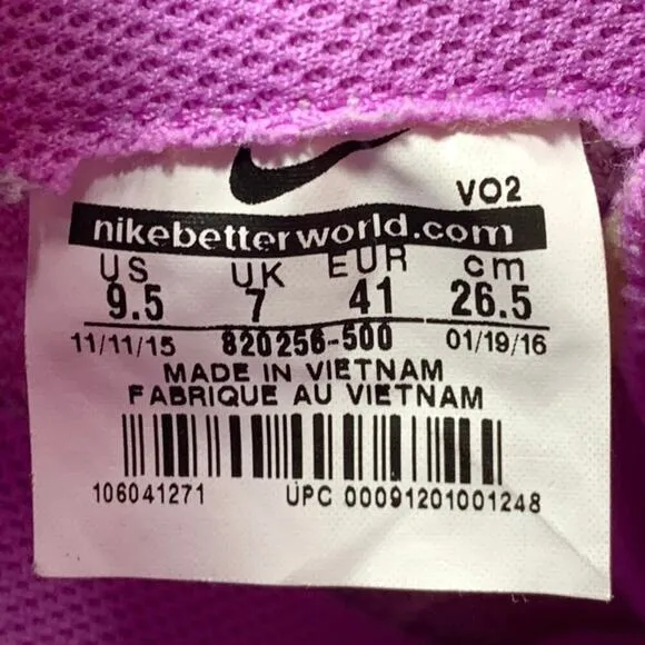 🔴 NIKE AIR FORCE 1 FLYKNIT LOW Women`s Size 9.5 Fuchsia Glow Shoes 820256-500