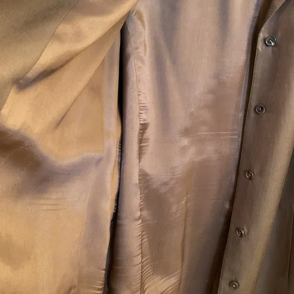 🤎 Nordstrom Encore Caramel Brown Silk/Cotton Blend Belted Blazer/Jacket, 18W
