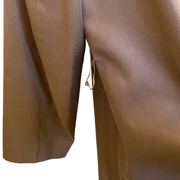 🤎 Nordstrom Encore Caramel Brown Silk/Cotton Blend Belted Blazer/Jacket, 18W
