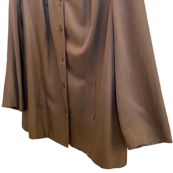 🤎 Nordstrom Encore Caramel Brown Silk/Cotton Blend Belted Blazer/Jacket, 18W