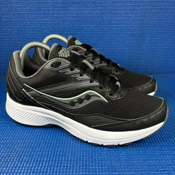 🔴 SAUCONY COHESION 15 Women`s Size 9W Black White Running Shoes S10702-05