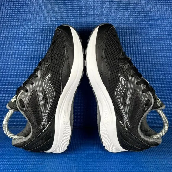 🔴 SAUCONY COHESION 15 Women`s Size 9W Black White Running Shoes S10702-05