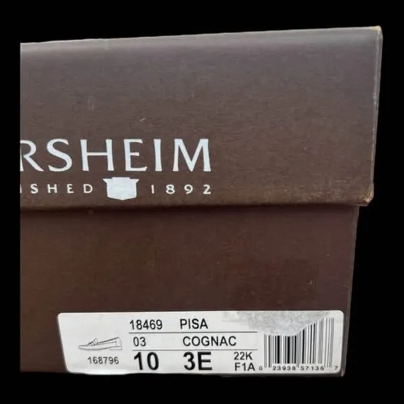 1-Mens Size 10 Florsheim Cognac Loafers Shoes
