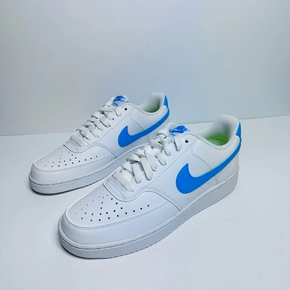 189. Nike Wmns Court Vision LO NN White University Blue Women Casual Shoes