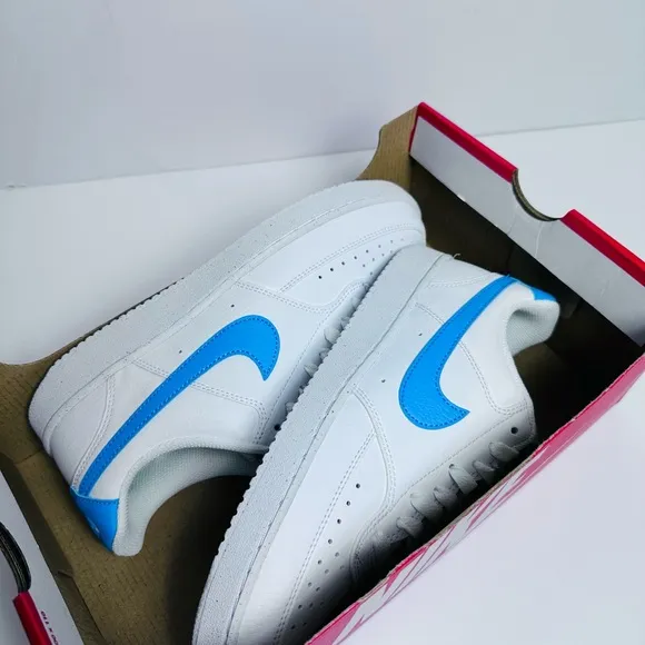 189. Nike Wmns Court Vision LO NN White University Blue Women Casual Shoes