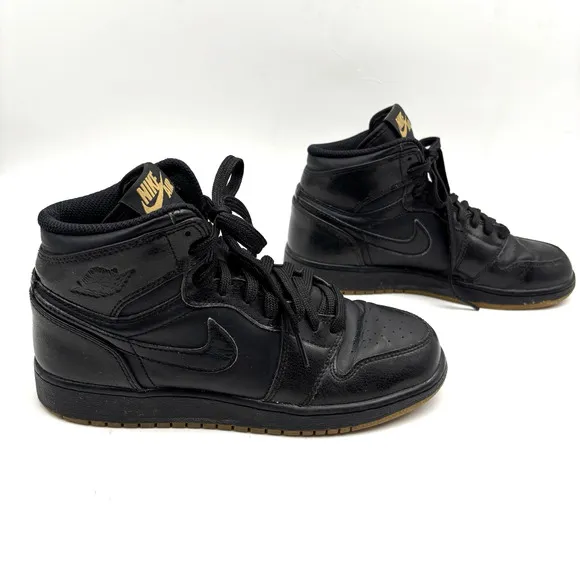 2014 Nike Air Jordan 1 Retro High OG Black Gum 575441-020 6Y Women 7.5 Men 6