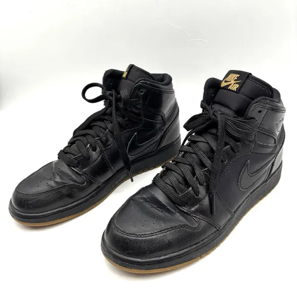2014 Nike Air Jordan 1 Retro High OG Black Gum 575441-020 6Y Women 7.5 Men 6