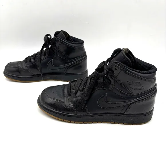 2014 Nike Air Jordan 1 Retro High OG Black Gum 575441-020 6Y Women 7.5 Men 6