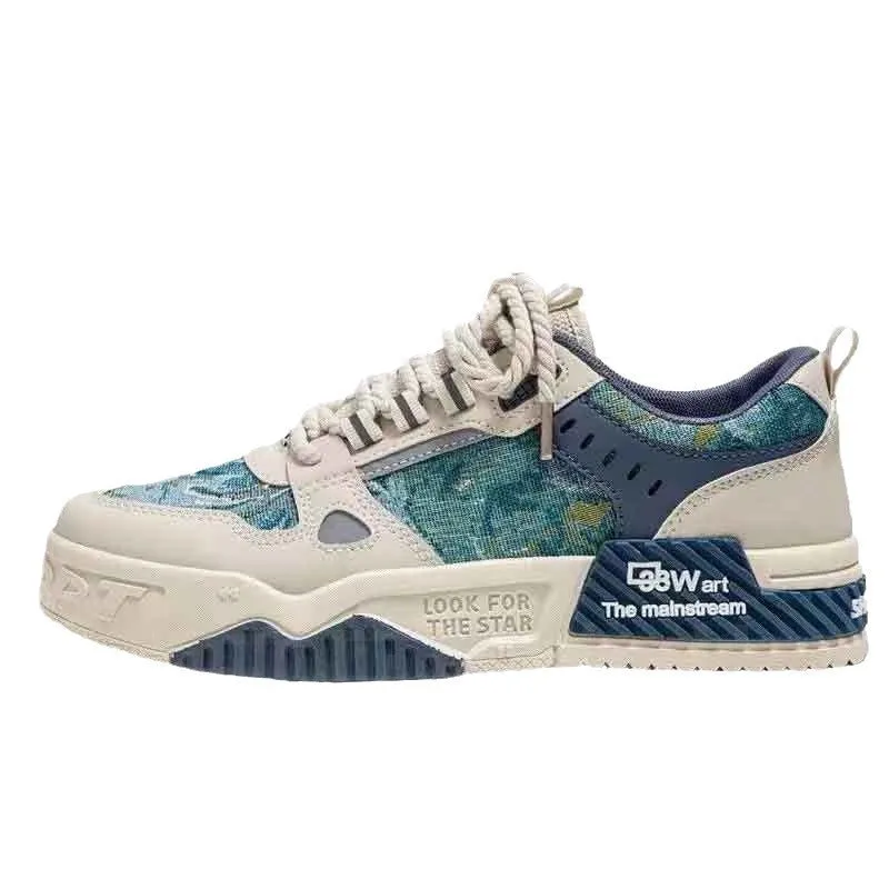 2024 Men’s Plus-Size National Style Sneakers – Breathable Thick-Soled Non-Slip Casual Sports Shoes