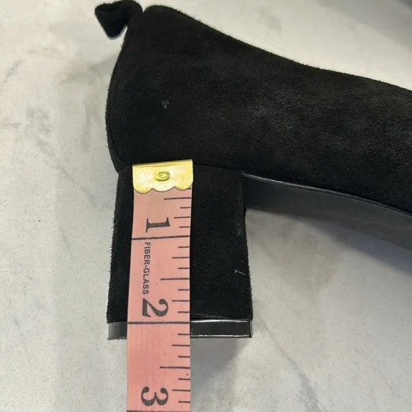 ABLE Local   Global Miriam Black Suede Block Heel Size 10 Made in Peru