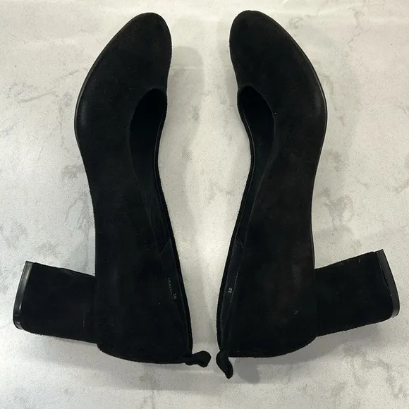 ABLE Local   Global Miriam Black Suede Block Heel Size 10 Made in Peru
