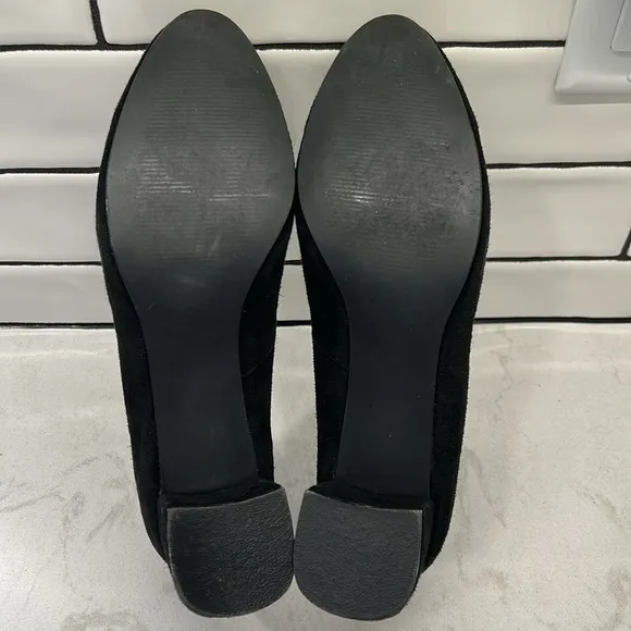 ABLE Local   Global Miriam Black Suede Block Heel Size 10 Made in Peru