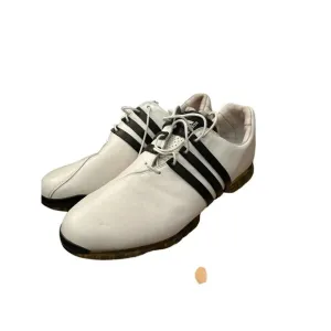 Adidas 816373 Men White &amp; Black Adipure Lace Up‎ Soft Cleats Golf Shoes Size 13