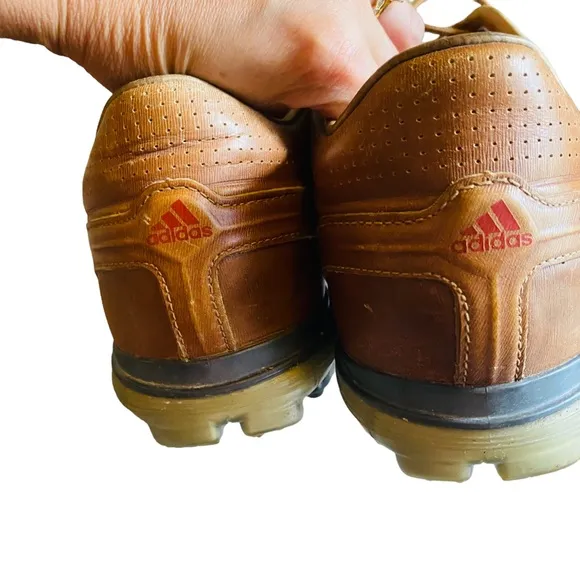 Adidas Adipure Golf Shoes Brown Leather