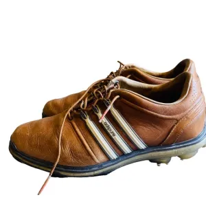Adidas Adipure Golf Shoes Brown Leather