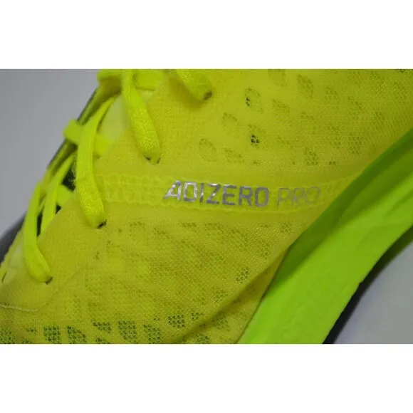 Adidas Adizero Pro FY0101 Men 10 Running Shoes Yellow Black Regular Fit Sneakers