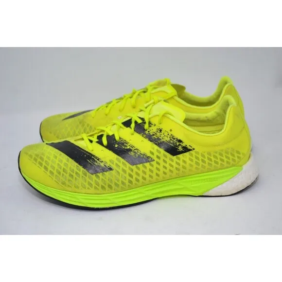 Adidas Adizero Pro FY0101 Men 10 Running Shoes Yellow Black Regular Fit Sneakers