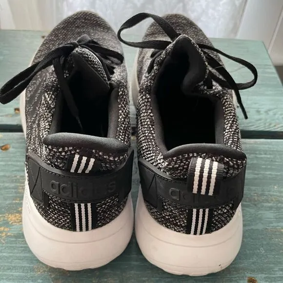 Adidas alphabounce cloud foam black white cloth laced low top tennis shoes 9 1/2