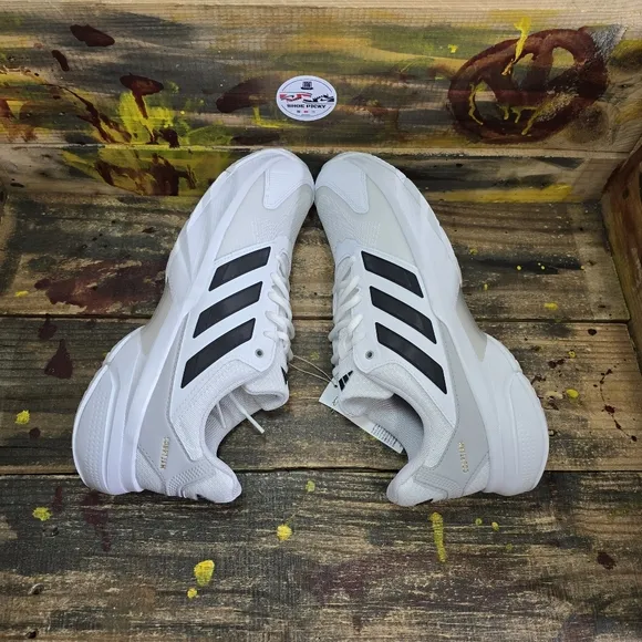 adidas CourtJam Control 3 M Cloud White Core Black Men Tennis Shoes IF7888 Sz 12