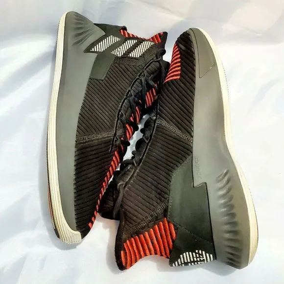 Adidas D Rose 9 Bred‎ Basketball Shoes Men Size 7 Women 8 Black Red AQ0039 RARE