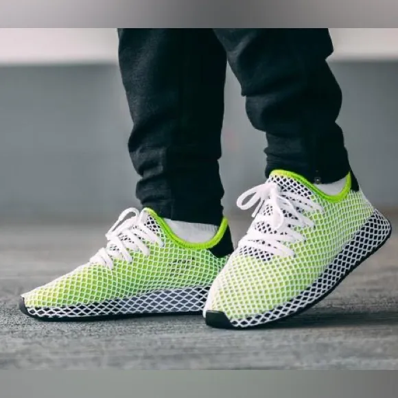 Adidas Deerupt Solar Slime Black Men's Size 11 B27779 Running Shoes