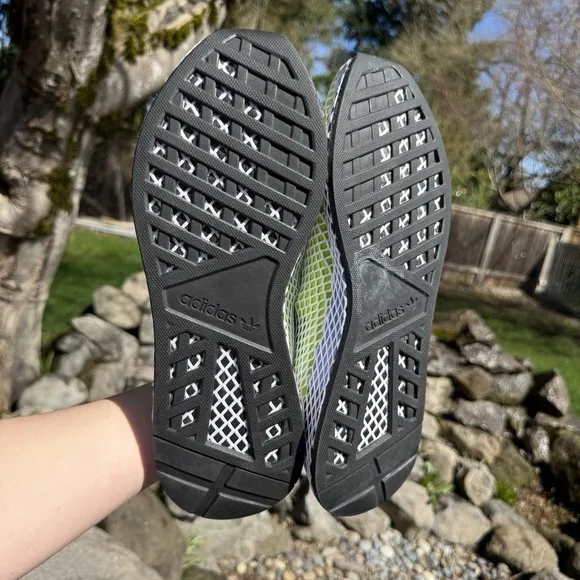 Adidas Deerupt Solar Slime Black Men's Size 11 B27779 Running Shoes
