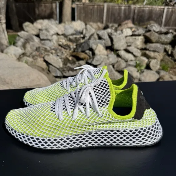 Adidas Deerupt Solar Slime Black Men's Size 11 B27779 Running Shoes