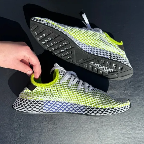 Adidas Deerupt Solar Slime Black Men's Size 11 B27779 Running Shoes