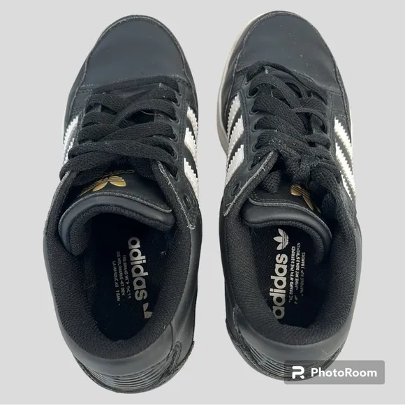 Adidas Evh 791004 Black 3 Strips Gold Logo Skateboarding Shoes