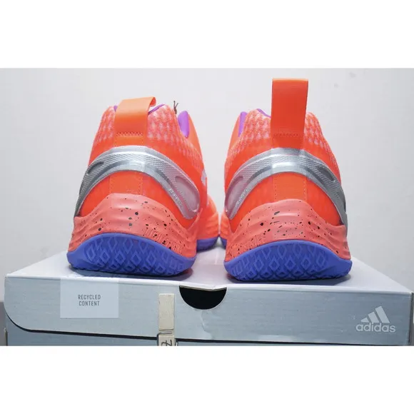 Adidas Exhibit A Red Blue Silver Pro Basketball Shoes - Men's Size 6 - Women 7